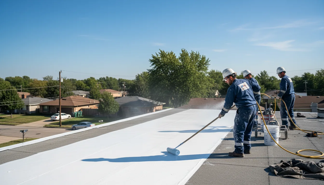 Commercial roof coating in Andover, IL near me